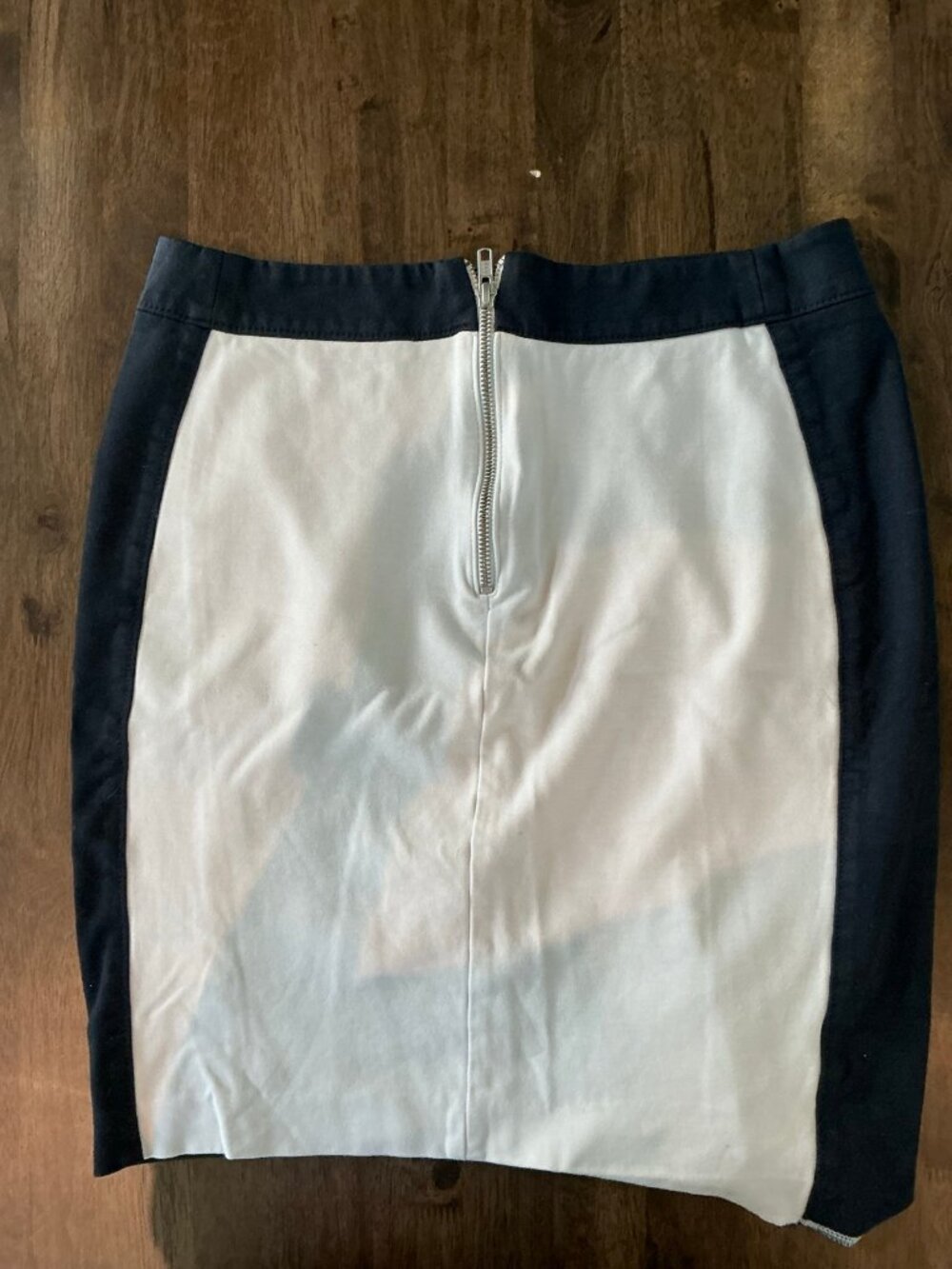 Banana Republic White Navy Colorblock Pencil Skirt Size 6